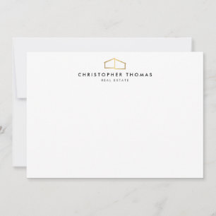 Logo Faux Gold sur carte blanche à billets plats