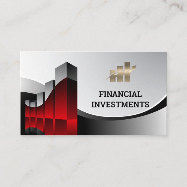 Logo "Finanzielle Grafik" | Gold-Bar Visitenkarte (Vorderseite)