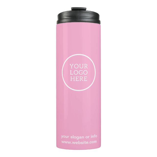 Logo | Firma "Business Corporate Company" - Pink Thermosbecher (Vorderseite)
