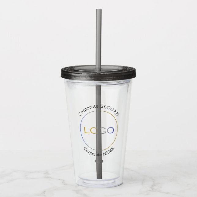 Logo "Firmenname"-Logo "Elegante Werbung" Acryltrinkbecher (Vorderseite)