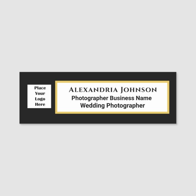 Logo "Firmenname Name Job Name" Namensschild (Vorderseite)