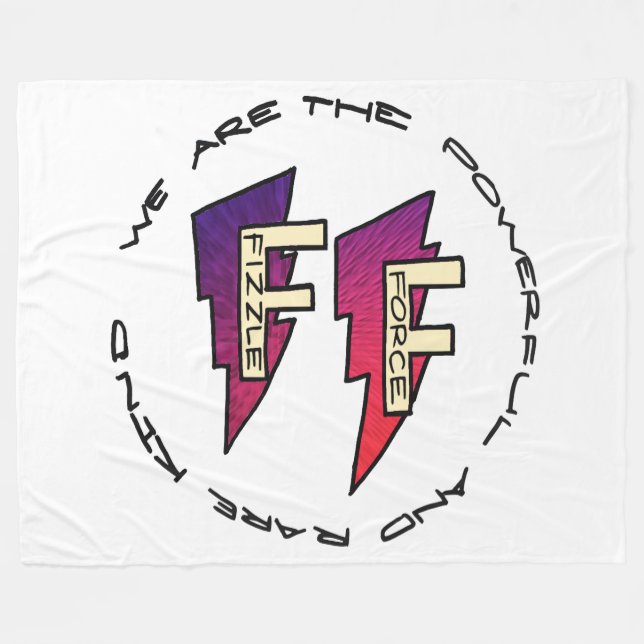 Logo "Fizzze Force" Fleecedecke (Vorderseite (Horizontal))