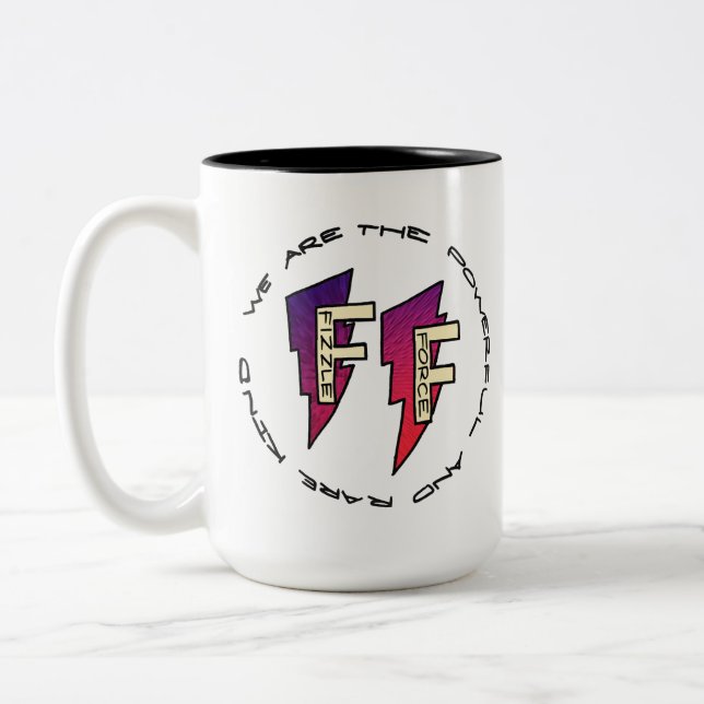 Logo "Fizzze Force" Zweifarbige Tasse (Links)