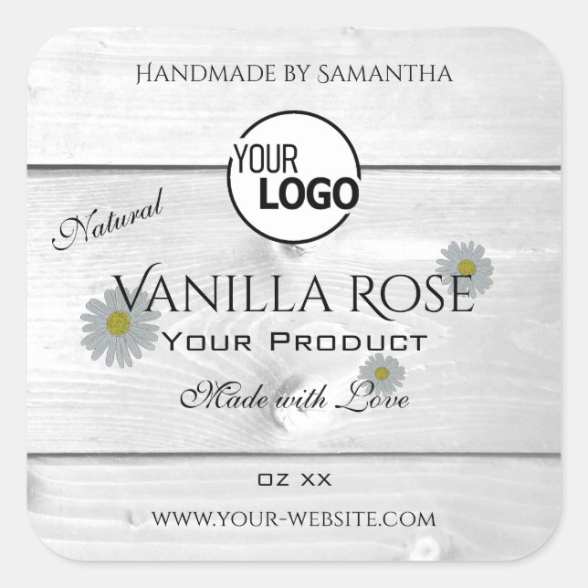 Logo Floral Étiquette (Devant)