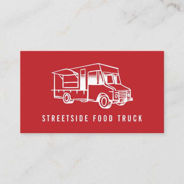 Logo "Food Truck Rot" Visitenkarte (Vorderseite)