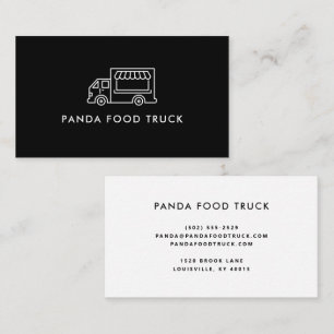 Logo "Food Truck" Schwarz/Weiß Visitenkarte