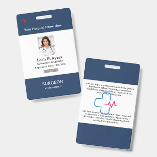 Logo-Foto-Clip-Name-Badge für Ihr Gesundheitsverso Ausweis