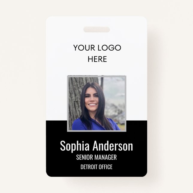 Logo-Foto-ID-Abzeichen für Mitarbeiter Ausweis (Vorderseite)