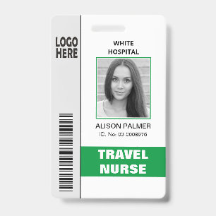 Logo-Foto-ID-Vorlage für medizinische Reisekranken Ausweis