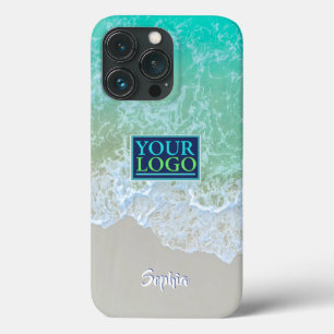 Logo, Foto, Kunst, sanfte Ozeanwellen, Skriptname Case-Mate iPhone Hülle