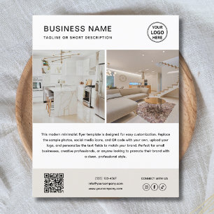 Logo-Foto-Minimalistisches-Unternehmens-Flyer Flyer