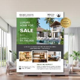 Logo Foto Real Anwesen House for Sale Template Flyer