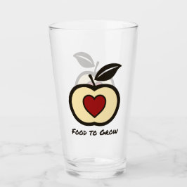 Logo für Apple & Heart Red & Black Food to Groove Glas
