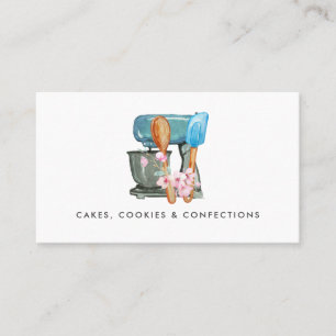 Logo für Aquarellbäckerei Floral Business Card Visitenkarte