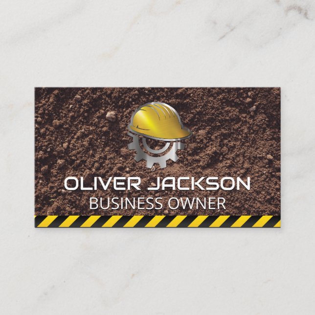 Logo für Bauhutten | Dirt | Vorsicht Visitenkarte (Vorderseite)