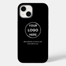Logo für benutzerdefinierte schwarze Unternehmen Case-Mate iPhone 14 Hülle