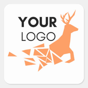 Logo für benutzerdefinierte Unternehmen Beruflich Quadratischer Aufkleber
