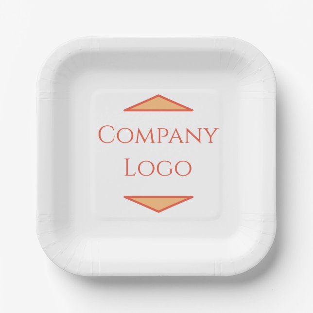Logo für benutzerdefinierte Unternehmen Pappteller (Vorderseite)