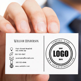 Logo für benutzerdefinierte Unternehmen Schwarz un Visitenkarte