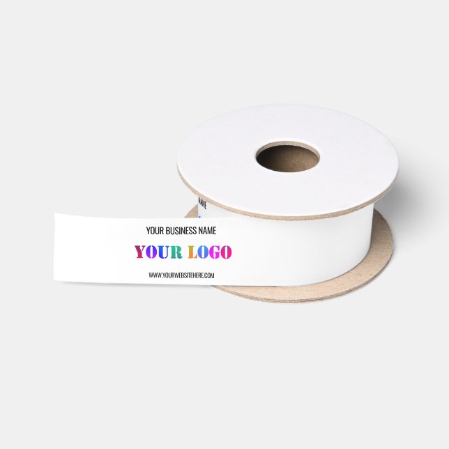 Logo für benutzerdefinierte Unternehmen und Text-B Satinband (Spule)