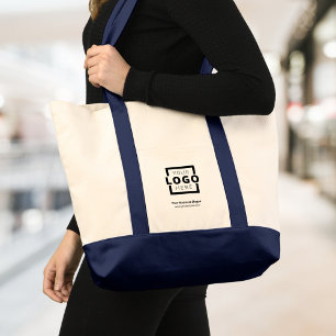 Logo für benutzerdefinierte Unternehmen Werbeblau Tragetasche