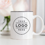 Logo für benutzerdefinierte Unternehmen Zweifarbige Tasse<br><div class="desc">Individuelle zweiseitige Kaffee-Tasse mit beruflichem Firmenlogo,  das personalisiert werden kann. Fügen Sie einfach Ihr Firmenlogo zum Schwarz-Weiß-Logo hinzu.</div>