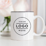 Logo für benutzerdefinierte Unternehmen Zweifarbige Tasse<br><div class="desc">Individuelle zweiseitige Kaffee-Tasse mit beruflichem Firmenlogo, das personalisiert werden kann. Fügen Sie einfach Ihr Firmenlogo zum Schwarz-Weiß-Logo hinzu.</div>