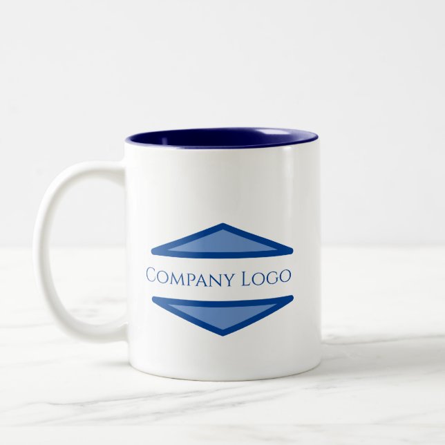 Logo für benutzerdefinierte Unternehmen Zweifarbige Tasse (Links)