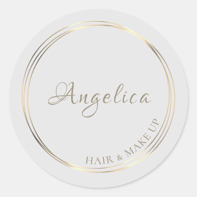 Logo für berufliche Gold-Circles Runder Aufkleber (Vorderseite)