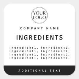 Logo für berufliche weiße Unternehmen Quadratischer Aufkleber
