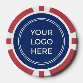 Logo für blaues Werbemittel für Marketing Pokerchips