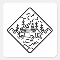 Logo für Camping- und Reiseillustrierung