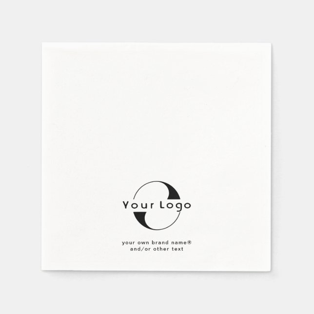Logo für "Clean + Black Text Company Business Pape Serviette (Vorderseite)
