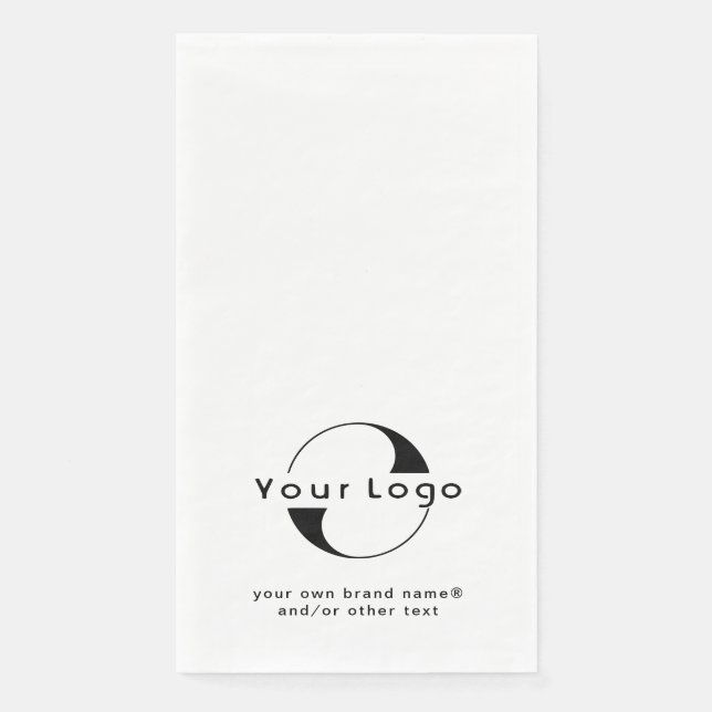 Logo für "Clean + Black Text Company Business Pape Serviette (Vorderseite)
