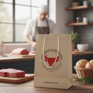 Logo für "Custom Fresh Premium Beef Business" Mittlere Geschenktüte