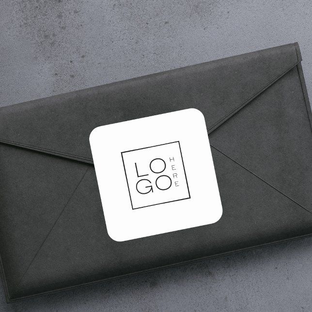 Logo für das benutzerdefinierte Geschäft Minimalis Quadratischer Aufkleber (Von Creator hochgeladen)