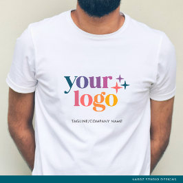 Logo für das benutzerdefinierte Unternehmen - Weiß T-Shirt