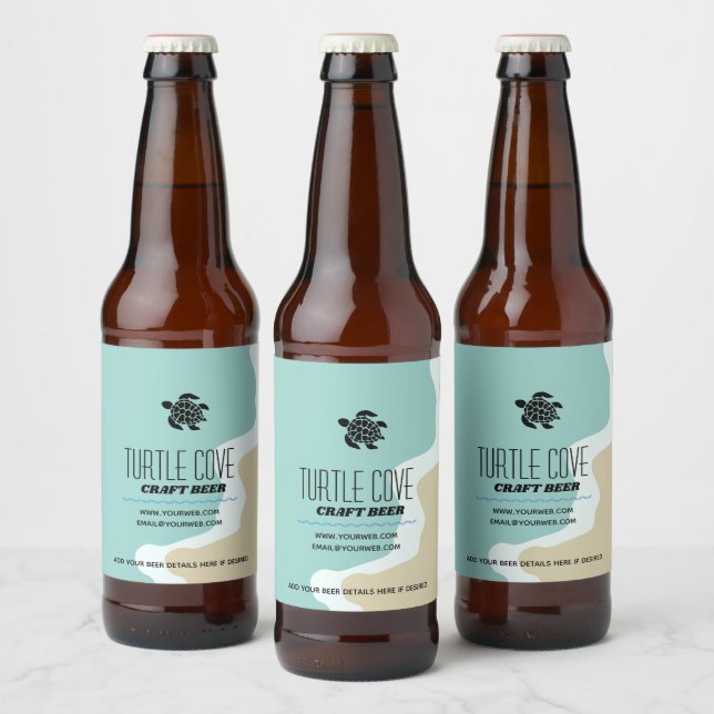 Logo für das Bier-Label Schildkröte personalisiere Bierflaschenetikett (Flaschen)