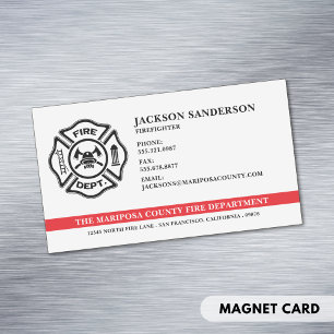 Logo für das Brandabwehrteam Magnetische Visitenkarte