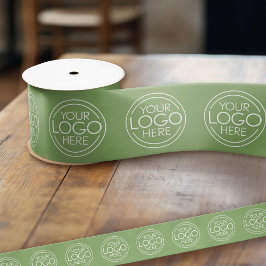 Logo für das Branding von Unternehmen hinzufügen Satinband
