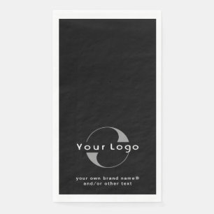 Logo für das Business Paper "Black + White Text" Serviette