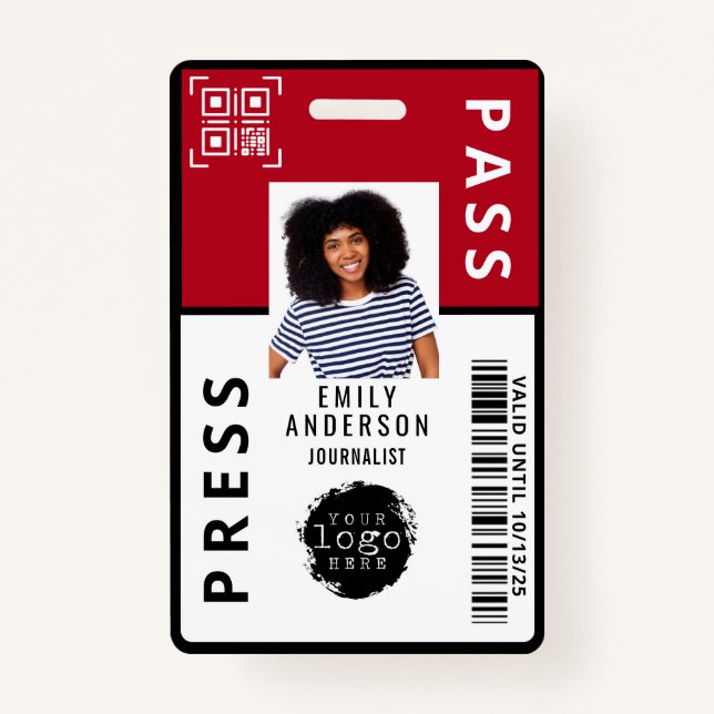 Logo für das Foto "Custom Journality Media Pass" | Ausweis (Vorderseite)