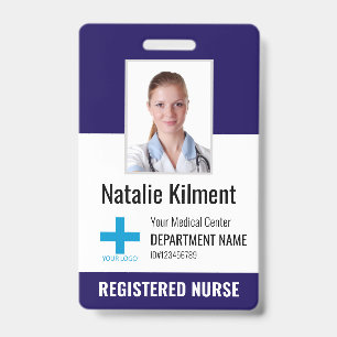 Logo für das Foto "Name des Krankenhauses" Navy Bl Ausweis