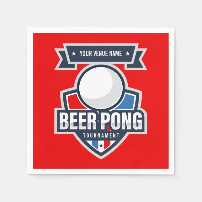 Logo für das individuell anpassbare Bierpong-Turni Serviette (Vorderseite)