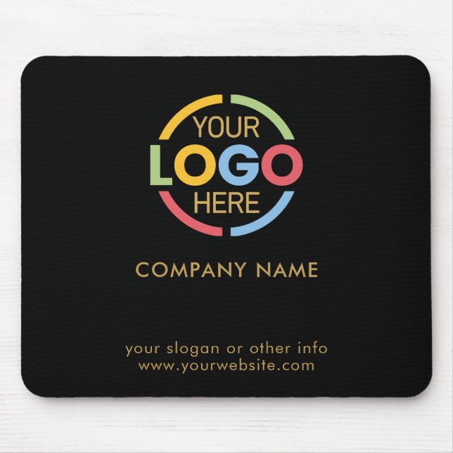 Logo für das Unternehmen "Custom Black Gold Compan Mousepad (Vorne)