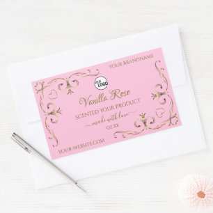 Logo für das zauberhafte Gold Light Baby Pink-Prod Rechteckiger Aufkleber