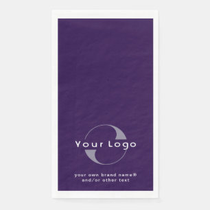 Logo für "Deep Lila + White Text Company Business" Serviette