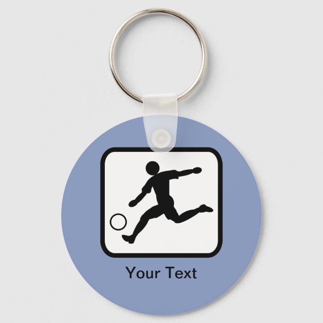 Logo für den anpassbaren Fußballspieler (Football  Schlüsselanhänger (Vorderseite)