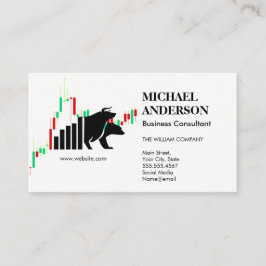 Logo für den Bärenmarkt | Candlestick Chart Visitenkarte