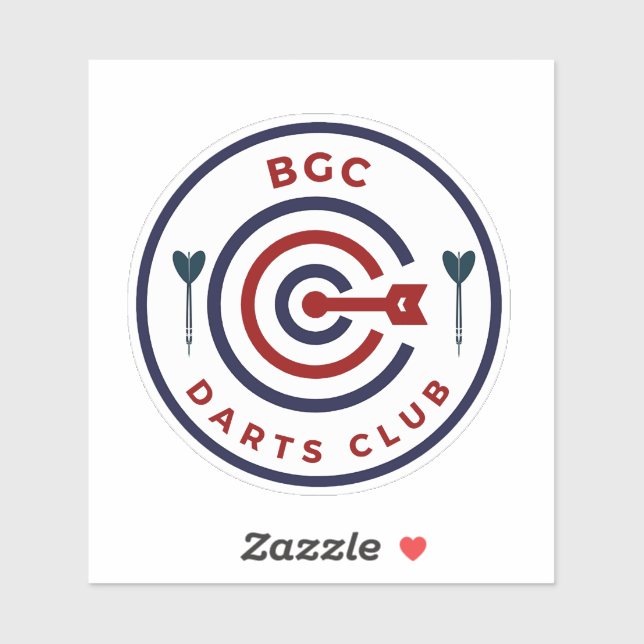Logo für den BGC (Bonafacio Global City) Dart Club Aufkleber (Blatt)